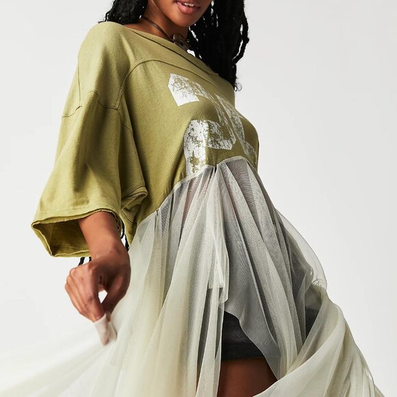 ISO Free People x Tricia Fix Touchdown Tulle Tee Size XS or S - Picture 3 of 3